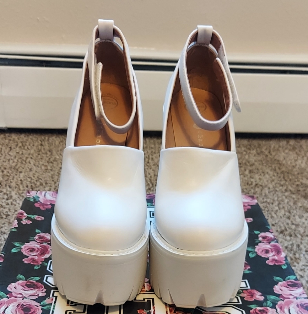 White Scully Jeffrey Campbell Platforms